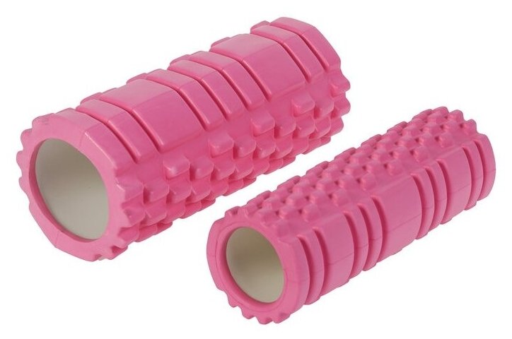 Роллер для йоги 2 в 1, 33 х 13 см и 33 х 10 см, цвет розовый Sangh 4142702 .