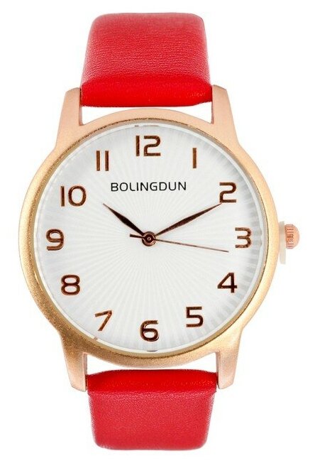 Наручные часы Часы наручные женские "Бернини", d=3.6 см, красный микс