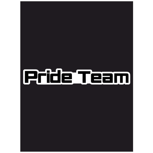 Наклейка на авто "Pride Team" 20х3 см