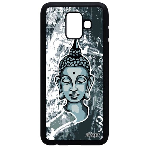 фото Противоударный чехол на мобильный // galaxy a6 2018 // "будда" дизайн портрет, utaupia, голубой