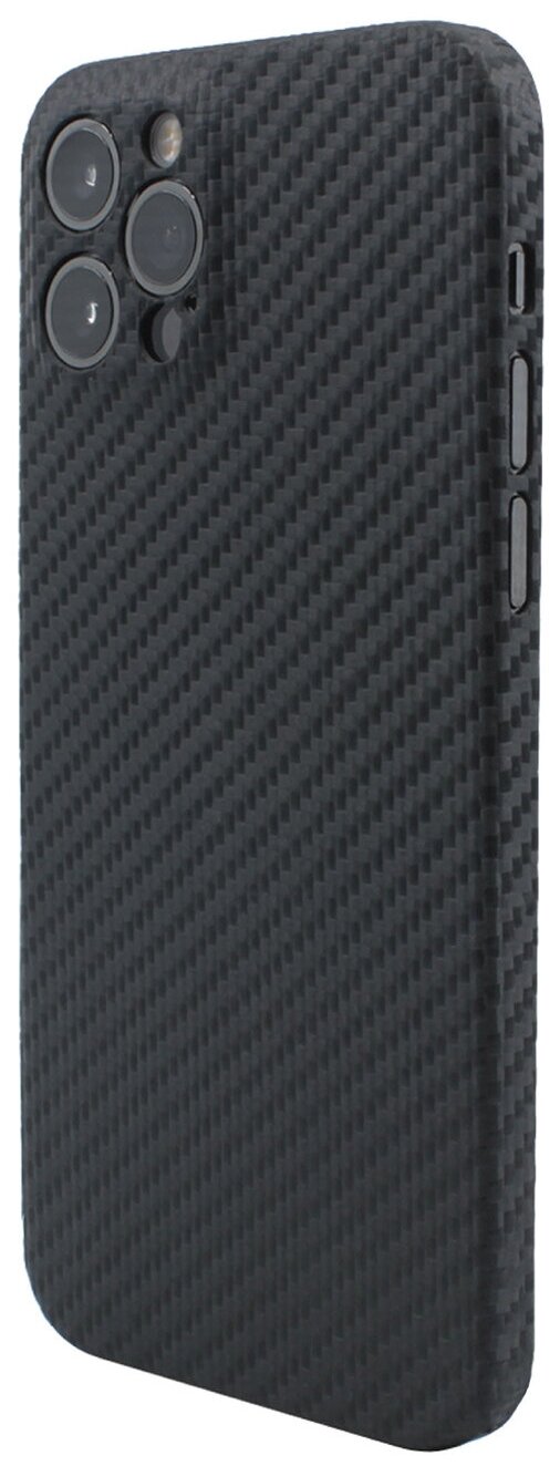 Кевларовый чехол с магнитом DiXiS Carbon Case для Apple iPhone 12 Pro Max (B12PM-CMM) матовый черный