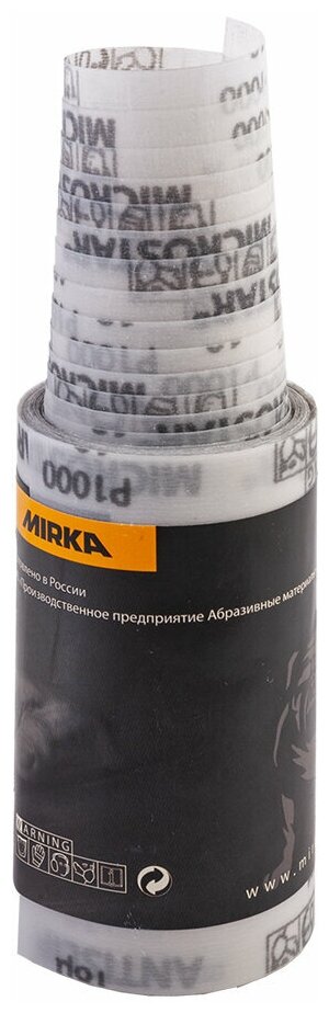 Рулон шлифовальной бумаги на плёночной основе Mirka ширина 100мм длина 5м зерно Р2500