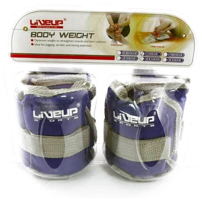 Утяжелитель LiveUp WRIST/ANKLE WEIGHT Унисекс LS3011-1 2х1кг