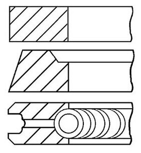 Кольца поршн компл на 1 цил GOETZE Арт. 08-111200-00