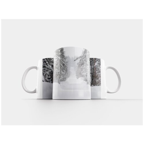 фото Кружка "зима, зимняя дорога, снег" 320 мл lotsprints