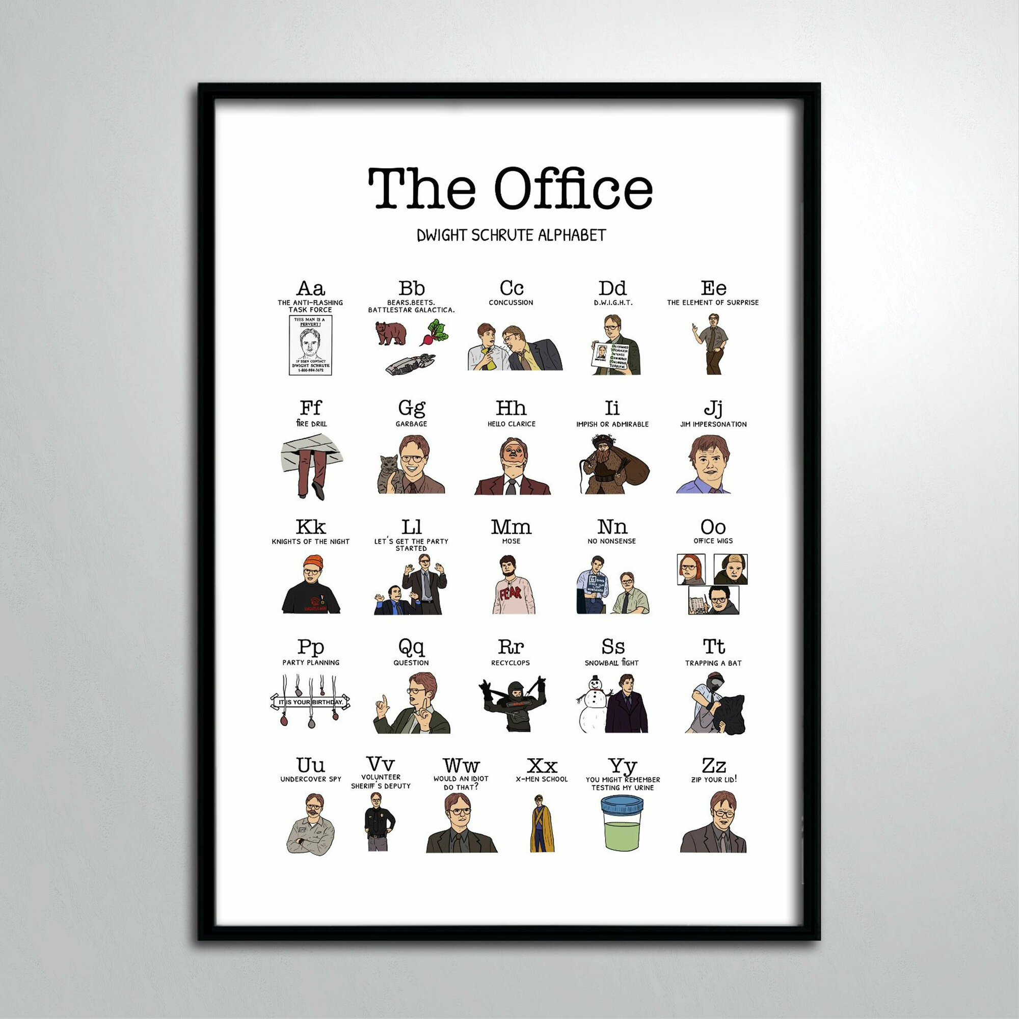 Постер в раме/Сериал Офис Алфавит The Office