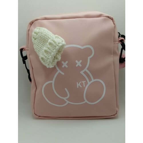 Сумка  мессенджер  повседневная, розовый