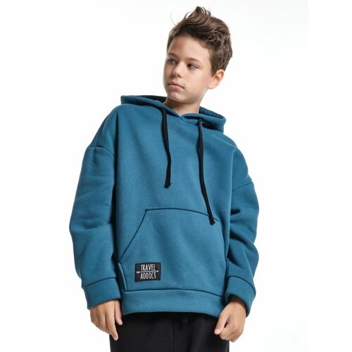 фото Худи mini maxi, размер 134, бирюзовый