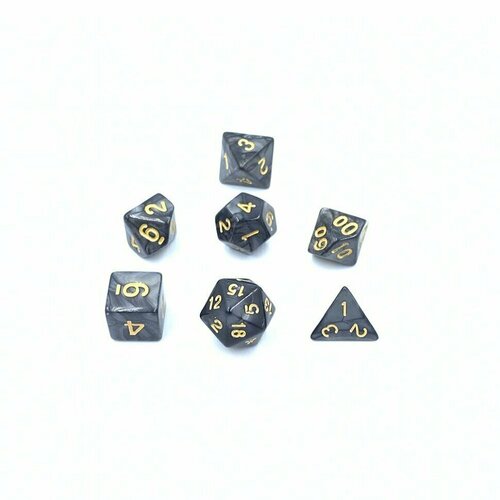 Кости игральные, Дайсы для Dungeons & Dragons, кубики для DnD (ДнД) 7 шт. Гранит