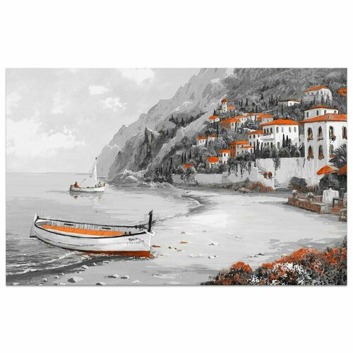 фото Канвас 70х110 см лодка постер-лайн