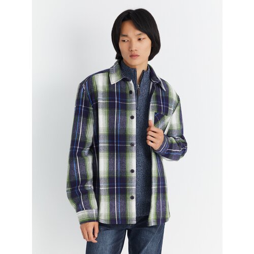 фото Рубашка zolla, размер xxl, синий