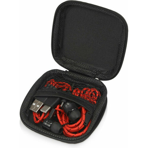 Набор с наушниками и зарядным кабелем 3-в-1 In motion красный 75400₽