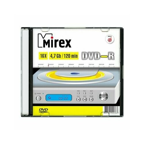 Диск DVD-R Mirex 4,7 GB 16x, 838859 диск dvd r mirex dvd r 4 7gb ul130003a1s