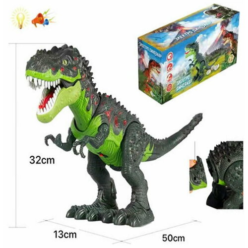 Динозавр (самка) на батарейках(свет, звук, проектор) в коробке игрушка динозавр свет звук на батарейках в ко