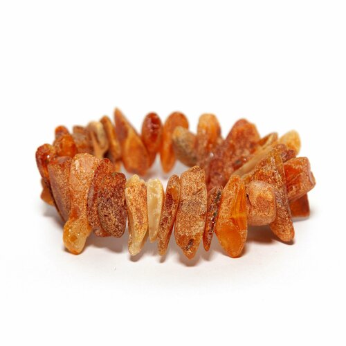 Браслет Балтийский Ювелир, янтарь, размер 15 см, оранжевый