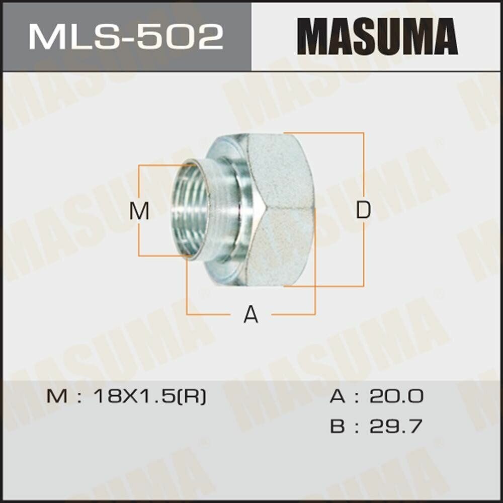 MASUMA MLS502 гайки ШРУСА 18X1,5X19/ 30