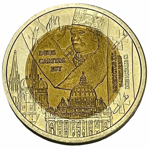 Ватикан 2 евро 2007 г. (Deus Сaritas Est) Specimen (Проба) (Лот №2) франция 2 евро 2007 2021 xf