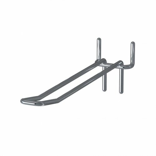 Крючок для перфопанели оцинкованный двойной 125 мм 5 шт системы хранения Larvij 1169₽