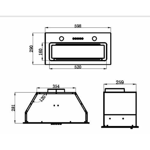 Кухонная вытяжка MAUNFELD TRAPEZE 601GG черный 2177000₽