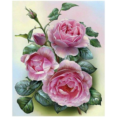 Алмазная мозаика 40х50см Розы 1406₽