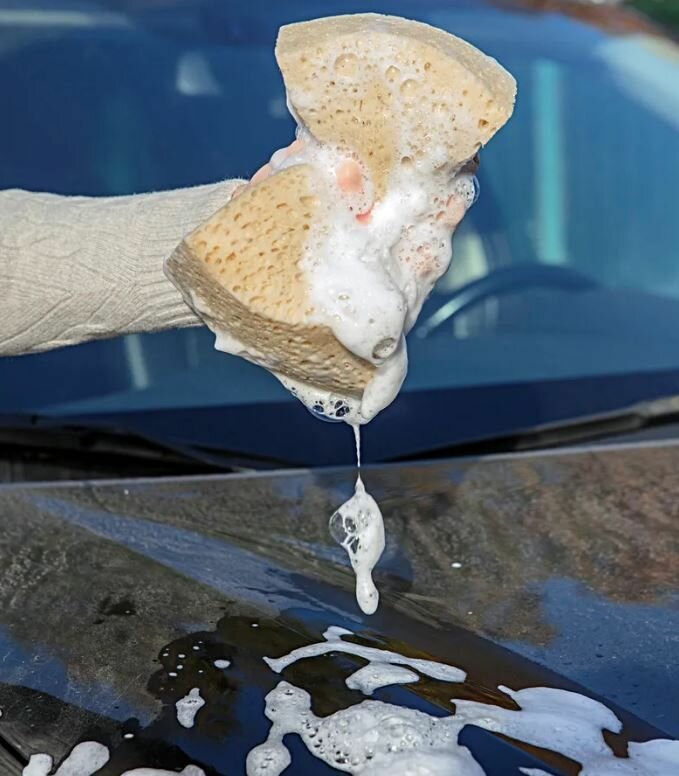 Губка для мытья автомобиля, 1 шт.