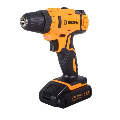 Дрель-шуруповерт аккумуляторная Вихрь ДА-16Л-2КА с набором оснастки 65 предметов 5438₽