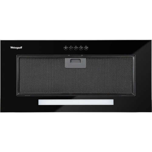 Вытяжка встраиваемая Weissgauff Aura 900 черный управление кнопочное 1 мотор 2957500₽