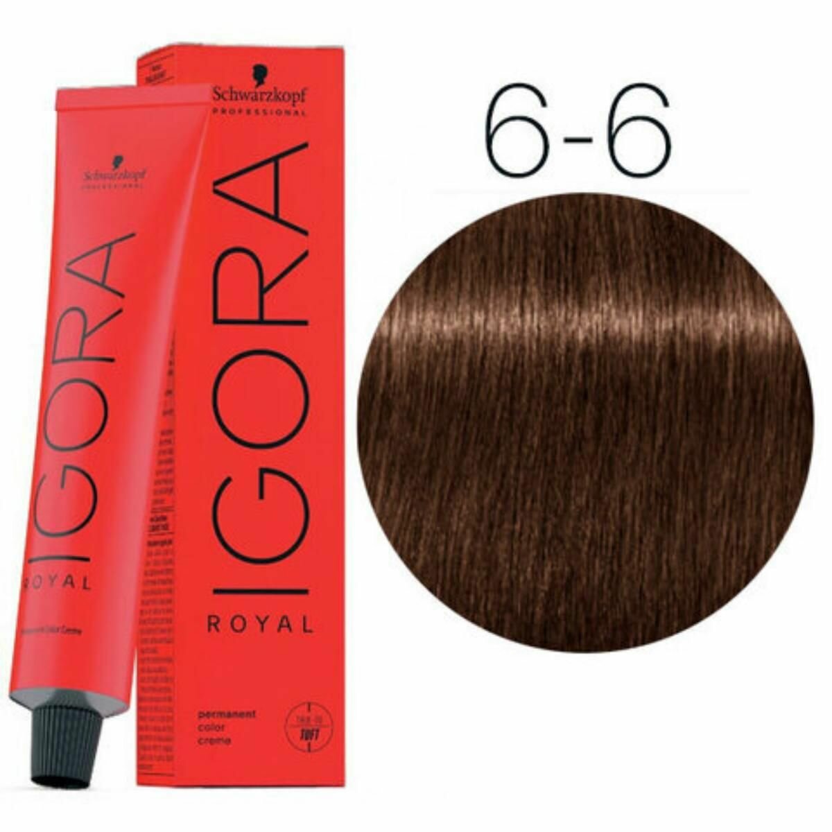 Schwarzkopf Igora Royal - 6-6 Темный русый шоколадный Стойкая крем-краска для волос 60 мл