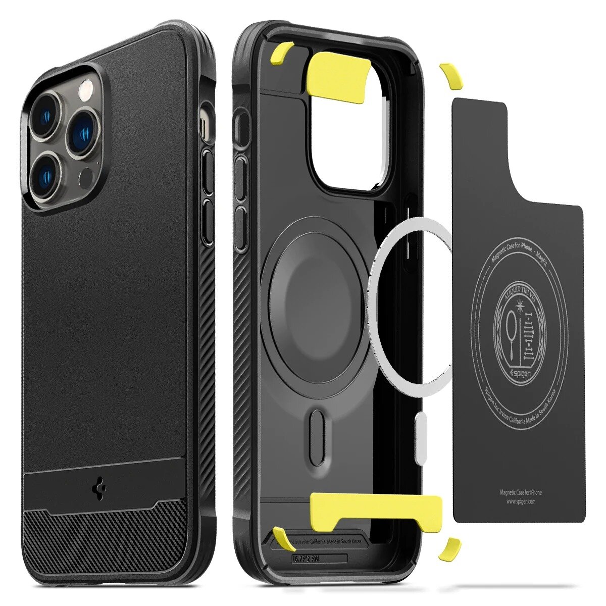 Чехол для iPhone 14 Pro Max - Spigen - Rugged Armor (MagFit) - Черный - ACS04812