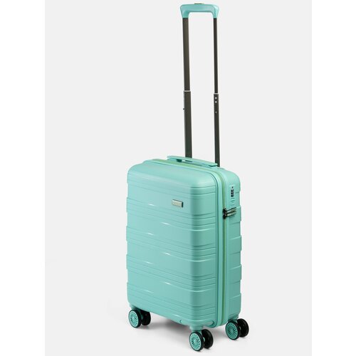Чемодан MIRONPAN, 37 л, размер S, бирюзовый, голубой чемодан чемоданментолm 37 л размер s бирюзовый