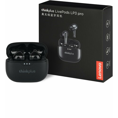 Беспроводные наушники Lenovo Thinkplus Live Pods LP3 Pro чёрные наушники беспроводные lenovo thinkplus lp12 black