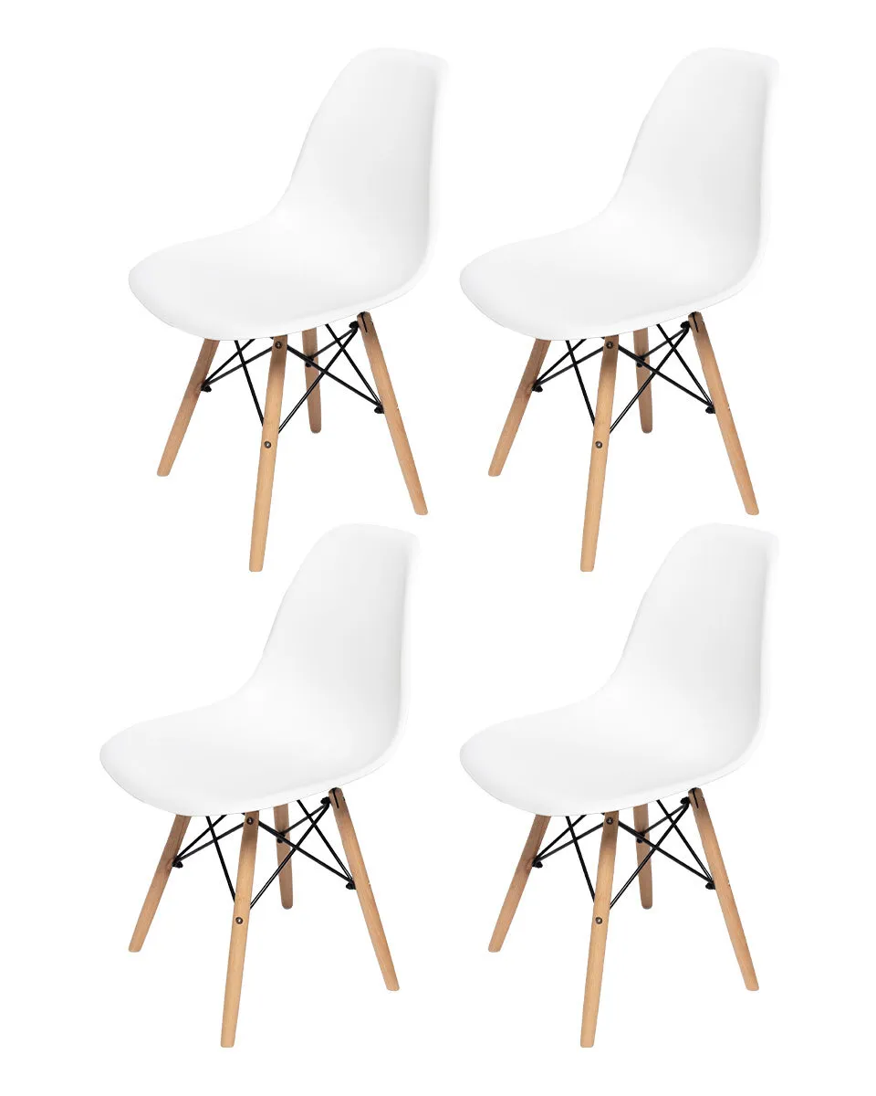 Комплект из 4-х стульев для кухни FP-235 ( аналог SC-001) белый, пластиковый