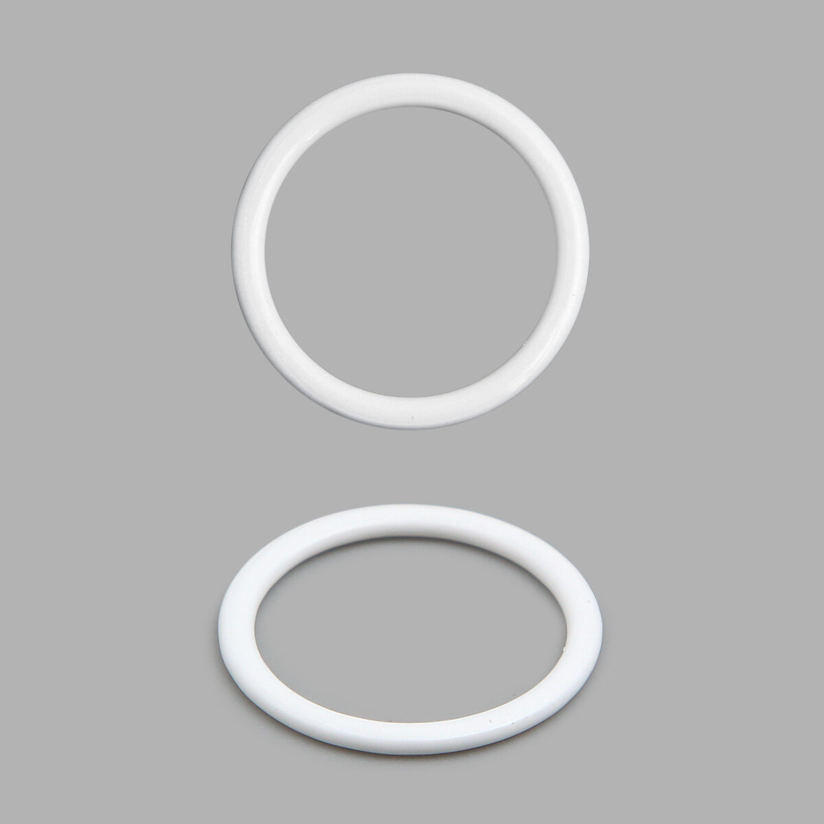 Кольцо для бюстгальтера 15 мм, металл, эмаль, ГВ800 (белый), 20 шт