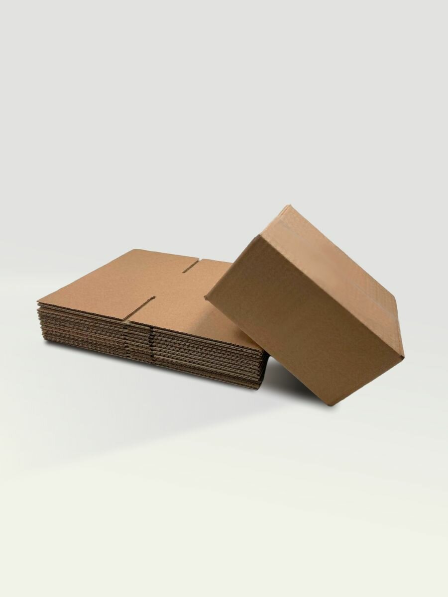 Картонная коробка 190х150х100 мм, марка Т-23 профиль В. Для подарков и почтовых отправлений. Комплект-20 штук.