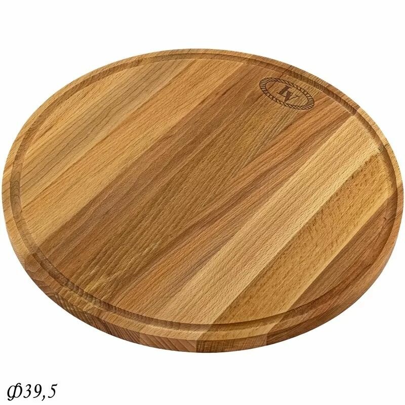 Доска Разделочная круглая деревянная Lenardi 39 см