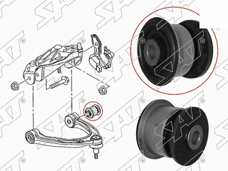 IPSASP_ST-7L0407077 Сайлентблок переднего верхнего рычага AUDI Q7 06-15, VOLKSWAGEN TAUREG 03-10, PORSCHE CAYENNE 02-10, P