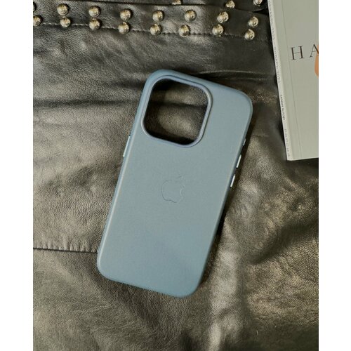 Чехол для IPhone 15 Pro Leather Case с анимацией и функцией MagSafe синий