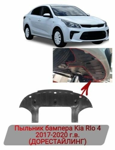 Пыльник бампера центральный Kia Rio 2017-2020