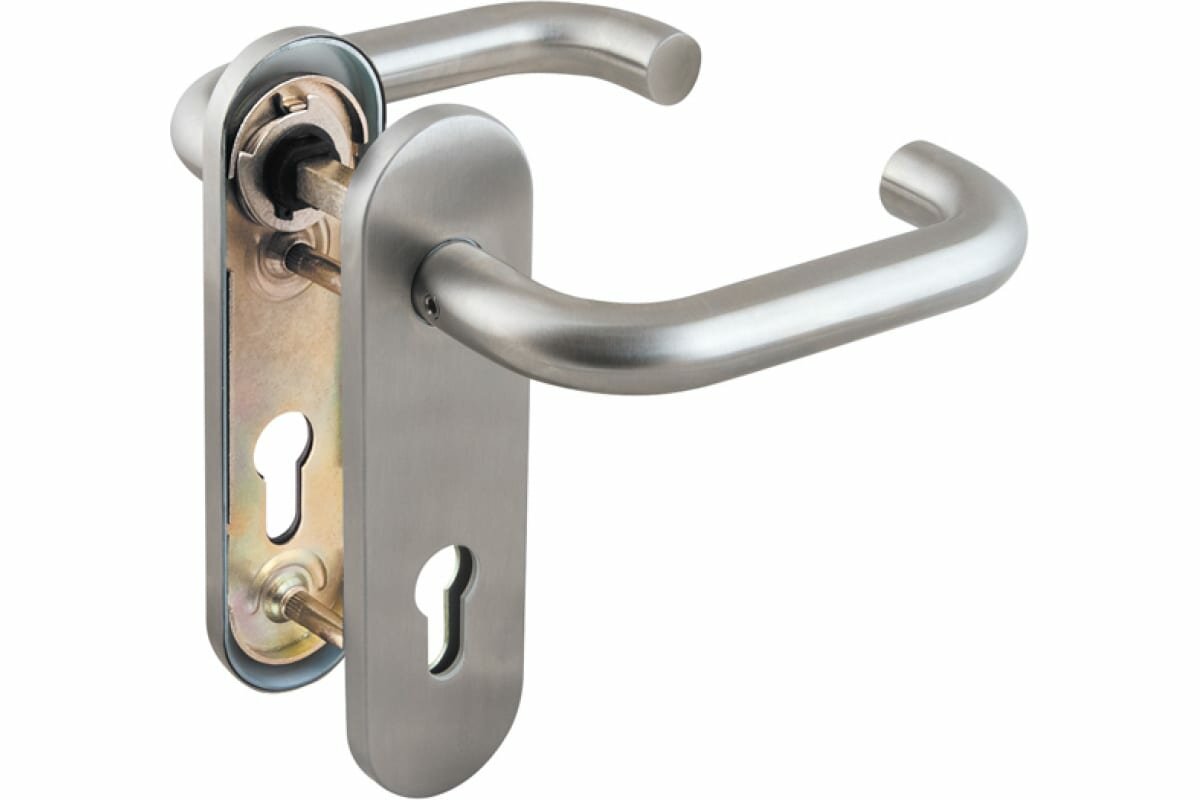 фото Ручка дверная с пружиной Fuaro (Фуаро) DH-0433 SS нержавейка 304 (квадрат 9x140 мм)