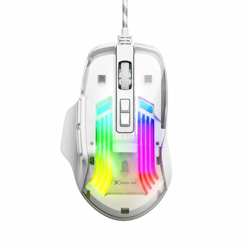 Мышь GM-319 игровая проводная подсветка RGB 6400 DPI USB 15 м белая 146400₽