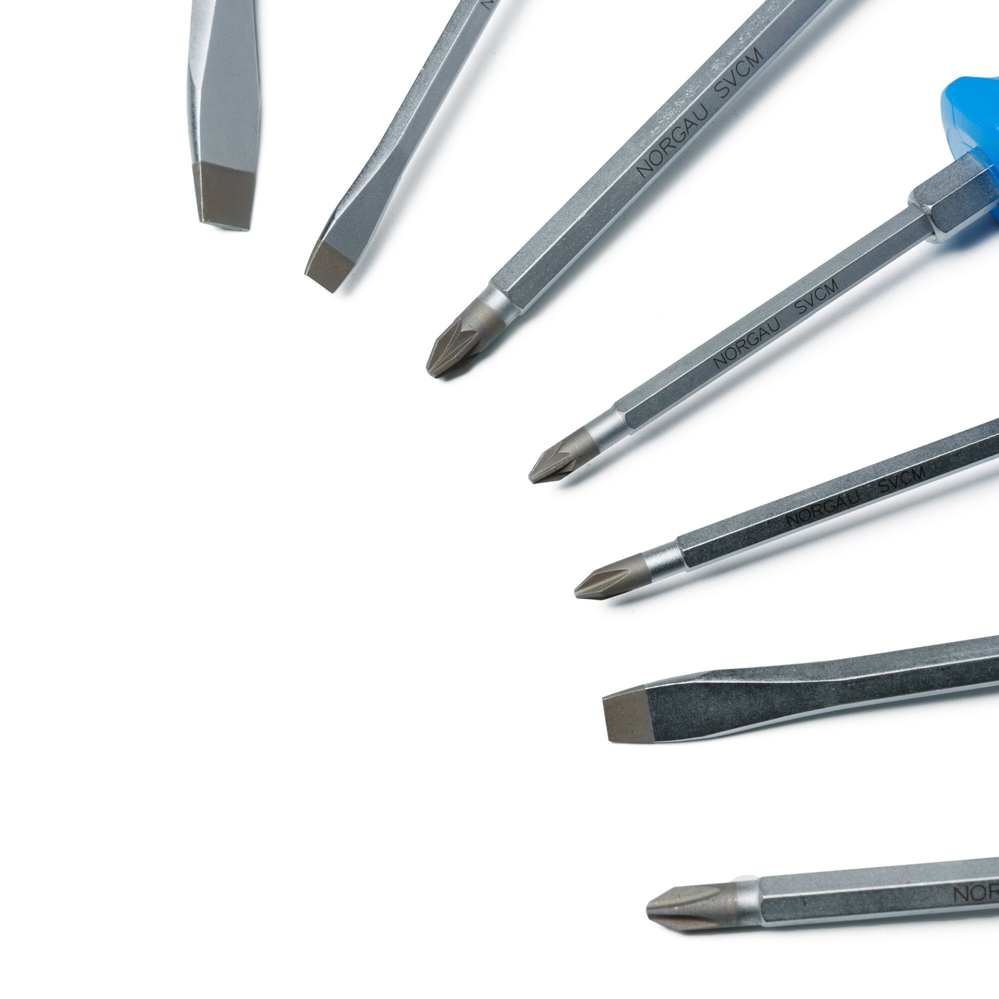 Набор отверток ударных 7 предметов (SL+PH+PZ) NORGAU Industrial из стали SVCM — фото 1