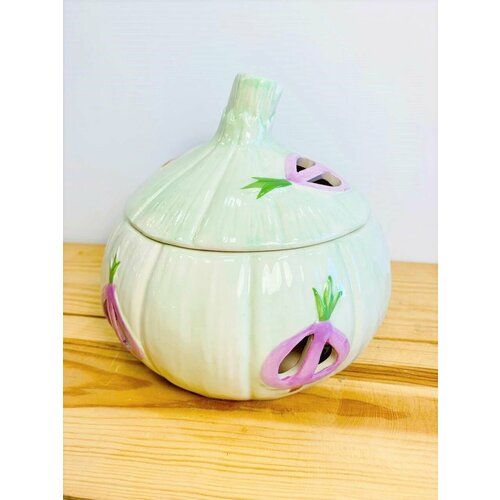 Чесночница, емкость для лука, чеснока федерация 600 мл. керамическая / горшок / емкость для хранения