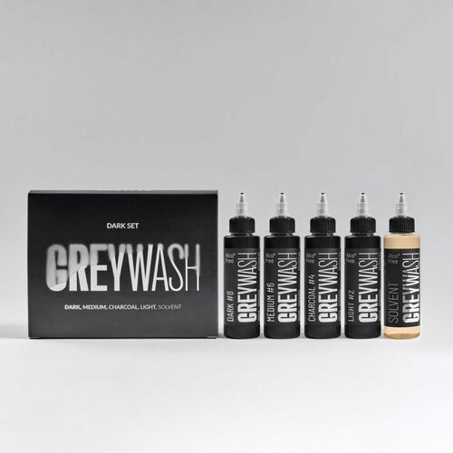 фото Набор теневой тату краски dark set greywash gallery tattoo ink, 100мл