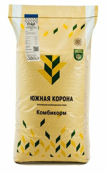 Комбикорм для бройлеров в возрасте 0-2 недель старт (гранула, 2,0 мм), 25 кг