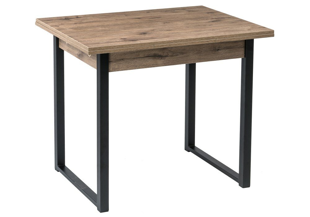 Стол деревянный Woodville Стол Форли 90(150)х67х77 дуб велингтон / черный матовый