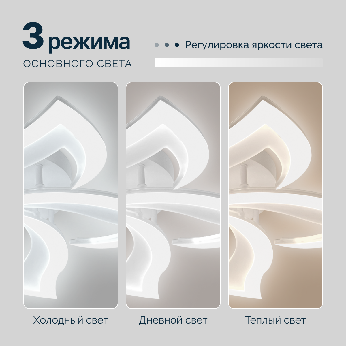 Люстра светодиодная Светкомет потолочная белая матовая 90 Вт управляется выключателем — фото 1