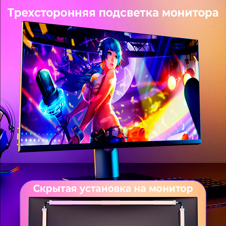 Подсветка для монитора 27 дюйм Skydimo, Ambilight , RGB, 1,5м — фото 1