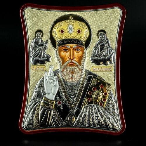 фото Икона silver axion "николай чудотворец", 20x16 см, в подарочной упаковке