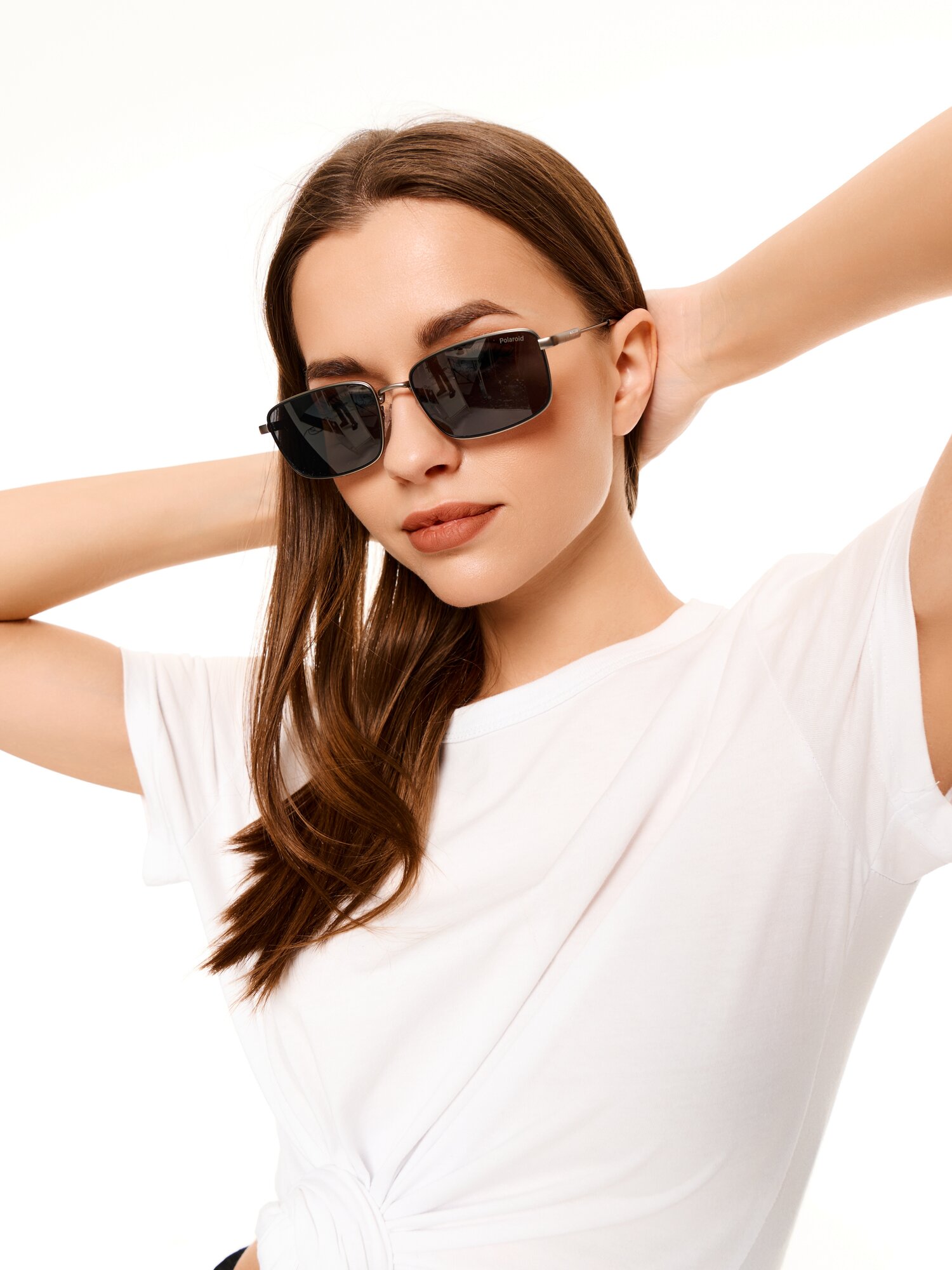 Солнцезащитные очки Polaroid, серебристый — фото 1