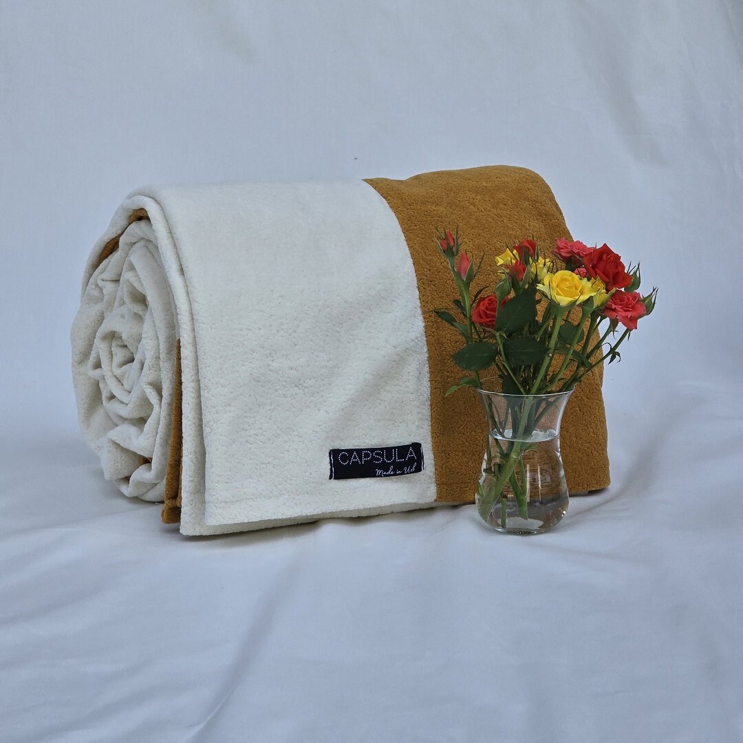 Одеяло, ворсистая микрофибра, 2-спальное, всесезонное, цвет "Горчичный" 200x250 см — фото 1